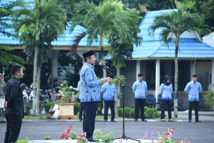 Bustami HY Bacakan Sambutan Presiden Jokowi Dalam Peringatan HUT Korpri Ke-47